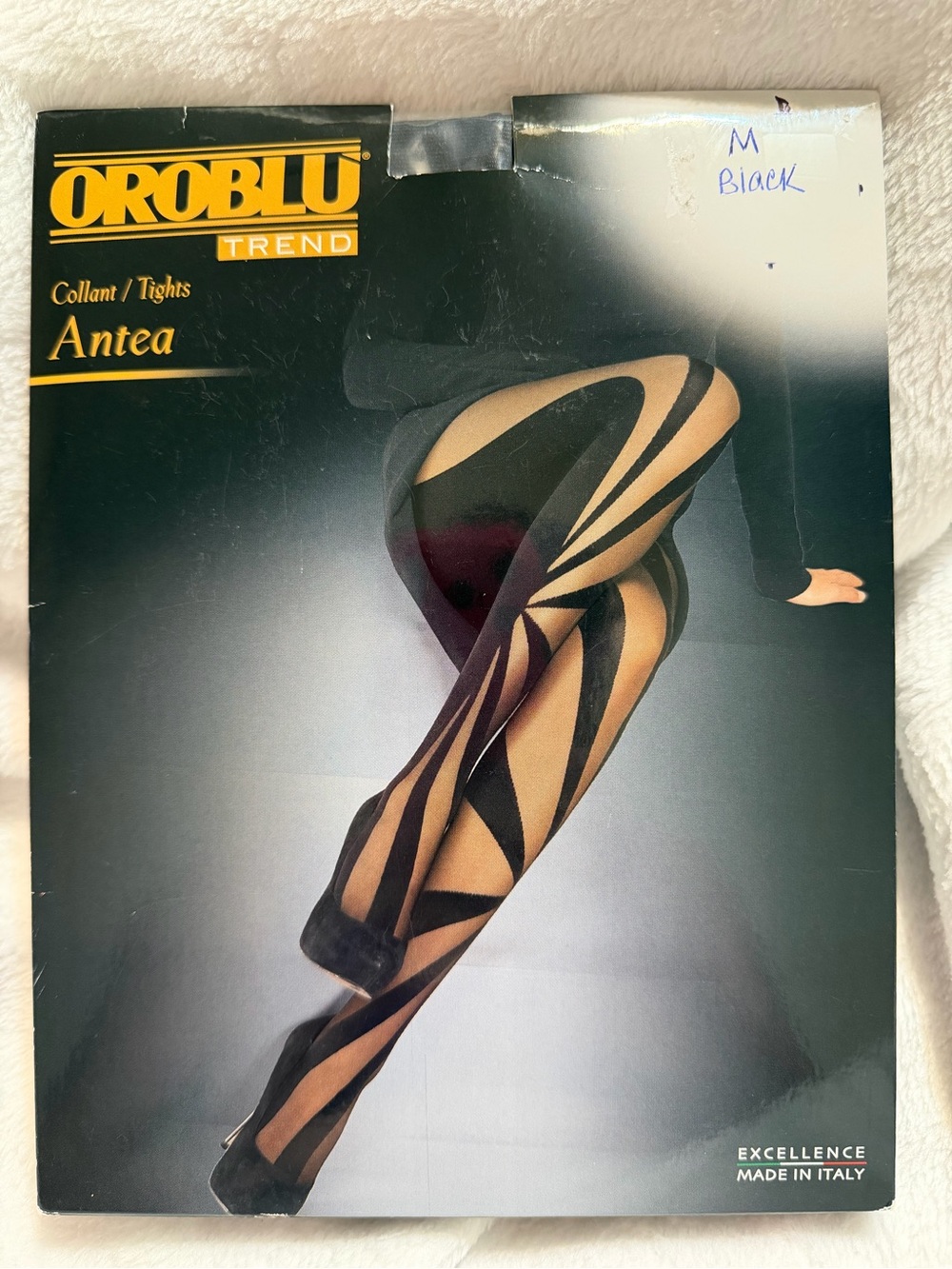 OROBLU Black and Nude Patterned Tights